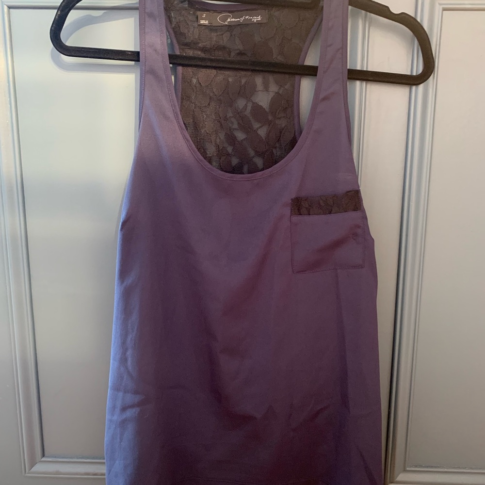 Navy/black racer back tank